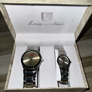Luis Cardini watch set matching ladies and men’s quartz  tested has new batterie